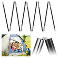 Yaocom 10.92ft 8.5mm Fiberglass Tent Poles Replacement Pre Assembled Black Tent Poles Camping Rod Parts for Hiking Outdoor Campi