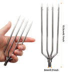Fregito Fishing Harpoon - Stainless Steel Barbed Spear With Aluminum Alloy Rod Gig Gaff - 8Mm Screw For Outdoor Landing Large Fi