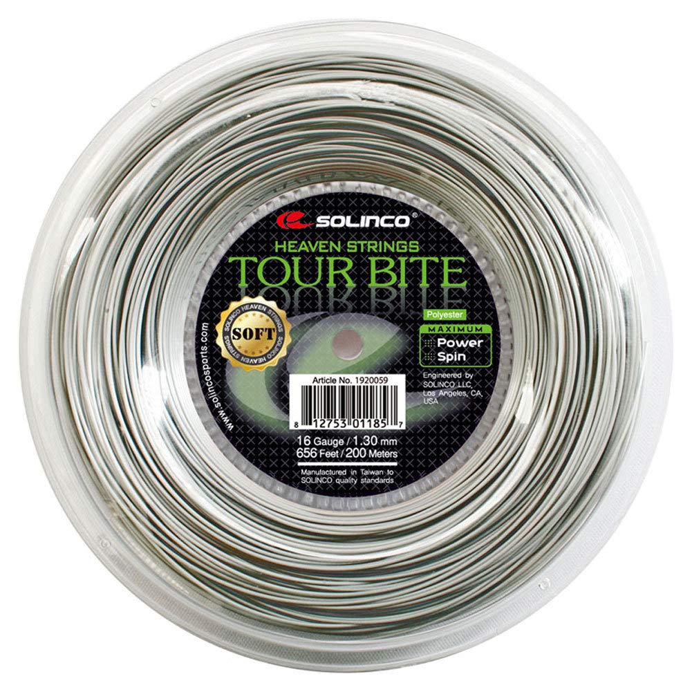 Solinco Tour Bite Soft Tennis String Reel Light Silver (18 Silver)