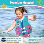 Heysplash Life Jacket For Kids, Child Size Watersports Swim Vest Flotation Device Trainer Vest With Survival Whistle, Easy On An
