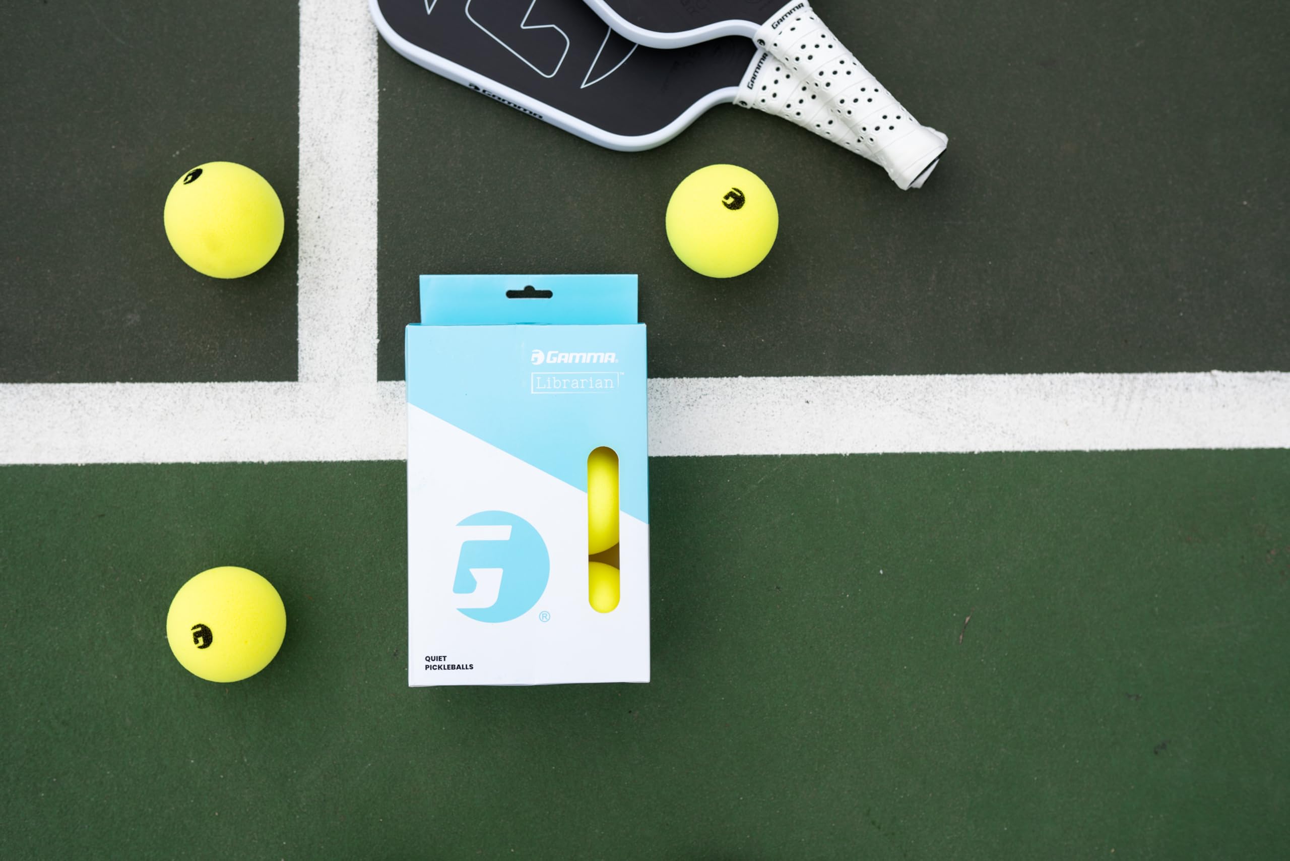 Gamma Librarian Foam Pickleball Balls, Foam Balls For Pickleball Practice With True Bounce On All Surfaces, Box Of 6