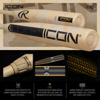 Rawlings | 2025 | ICON Baseball Bat | BBCOR | 2 5/8 Barrel | 33 | -3