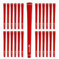 Karma Velour Red Standard Size Golf Grips for Men, 25 Piece Set, All Weather Velvet Style Rubber Replacement Grips for Golf Club