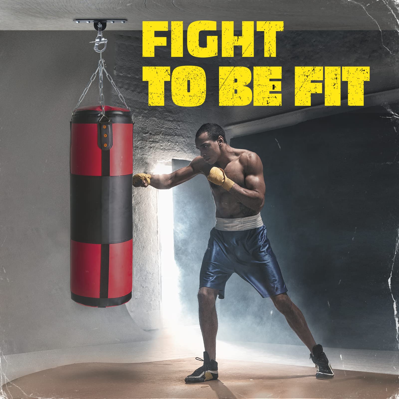 Yes4All Wall Ceiling Mount Hook 360 Rotation, 600 Lbs Capacity Punching Bag Hangers, Heavy Bag Mount For Yoga, Chair, Boxing Bag