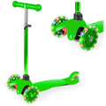 Best Choice Products Kids Mini Kick Scooter Toy w/ Light-Up Wheels, Height Adjustable T-Bar, Foot Break - Green
