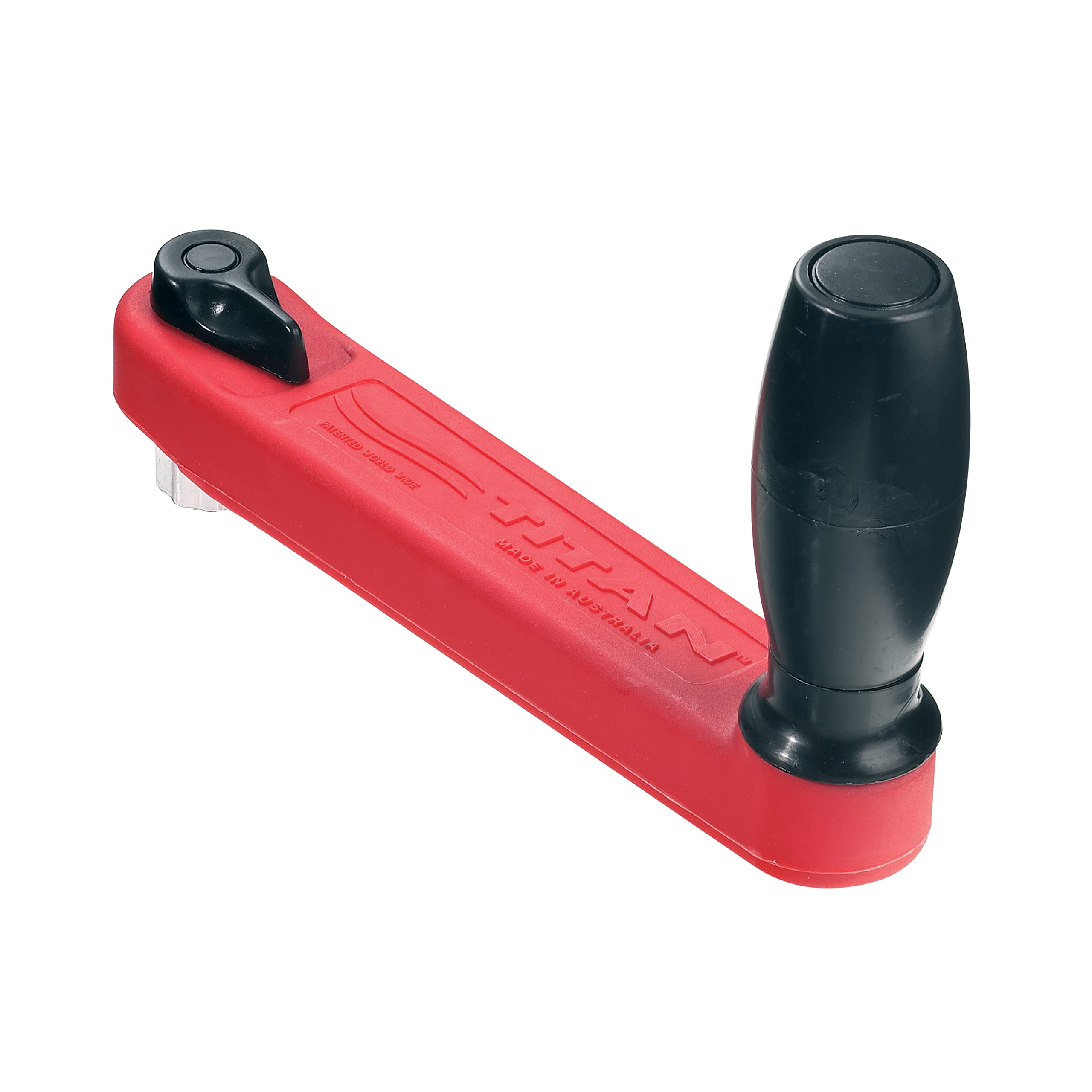 Lewmar 8'' Single Grip Winch Handle, Locking, Red With Black Grip - Lightweight, Chip-Resistant Gelcoat, Strong Composite Design