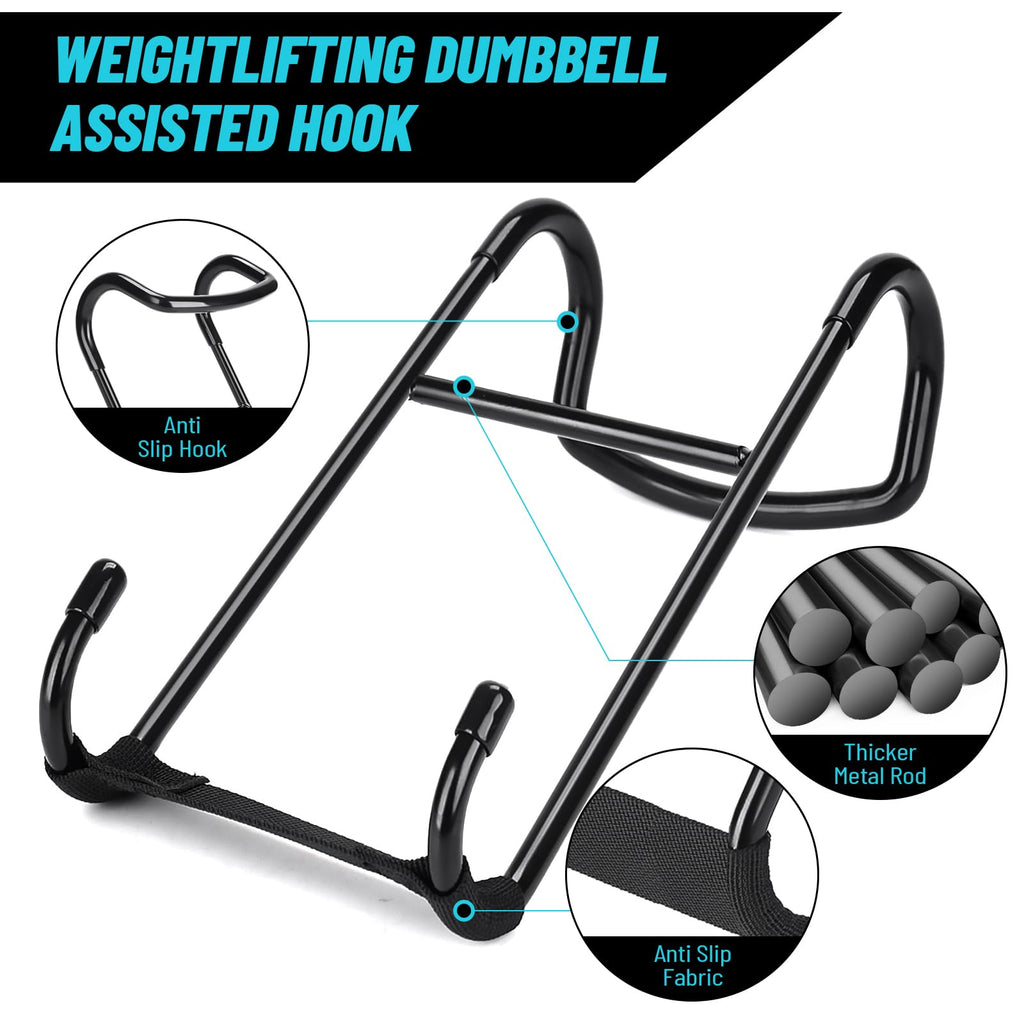 Dumbbell Spotter Hooks - 225Lb Weight Capacity Power Rack Attachments, Safety Hangers Assistant For Heavy Duty Shoulder Press &
