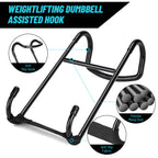 Dumbbell Spotter Hooks - 225Lb Weight Capacity Power Rack Attachments, Safety Hangers Assistant For Heavy Duty Shoulder Press &