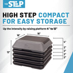 The Step Adjustable High Step Aerobic Platform With 4 Risers, Home Gym Workout Equipment, Fitness Stair Stepper Exercise Platfor