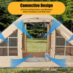 Inflatable Camping Tents With Hand Pump, Air Glamping Tents, Easy Setup Waterproof And Windproof Blow Up Tent, 4 Seasons Oxford