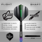 Red Dragon Razor Edge Spectron: 24G - Tungsten Darts Set With Flights And Stems
