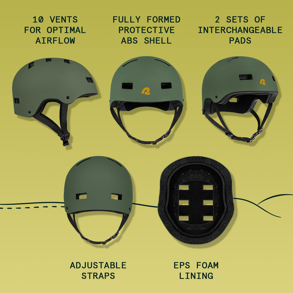 Retrospec Dakota Bicycle / Skateboard Helmet For Adults - Commuter, Bike, Skate, Scooter, Longboard & Incline Skating - Impact R