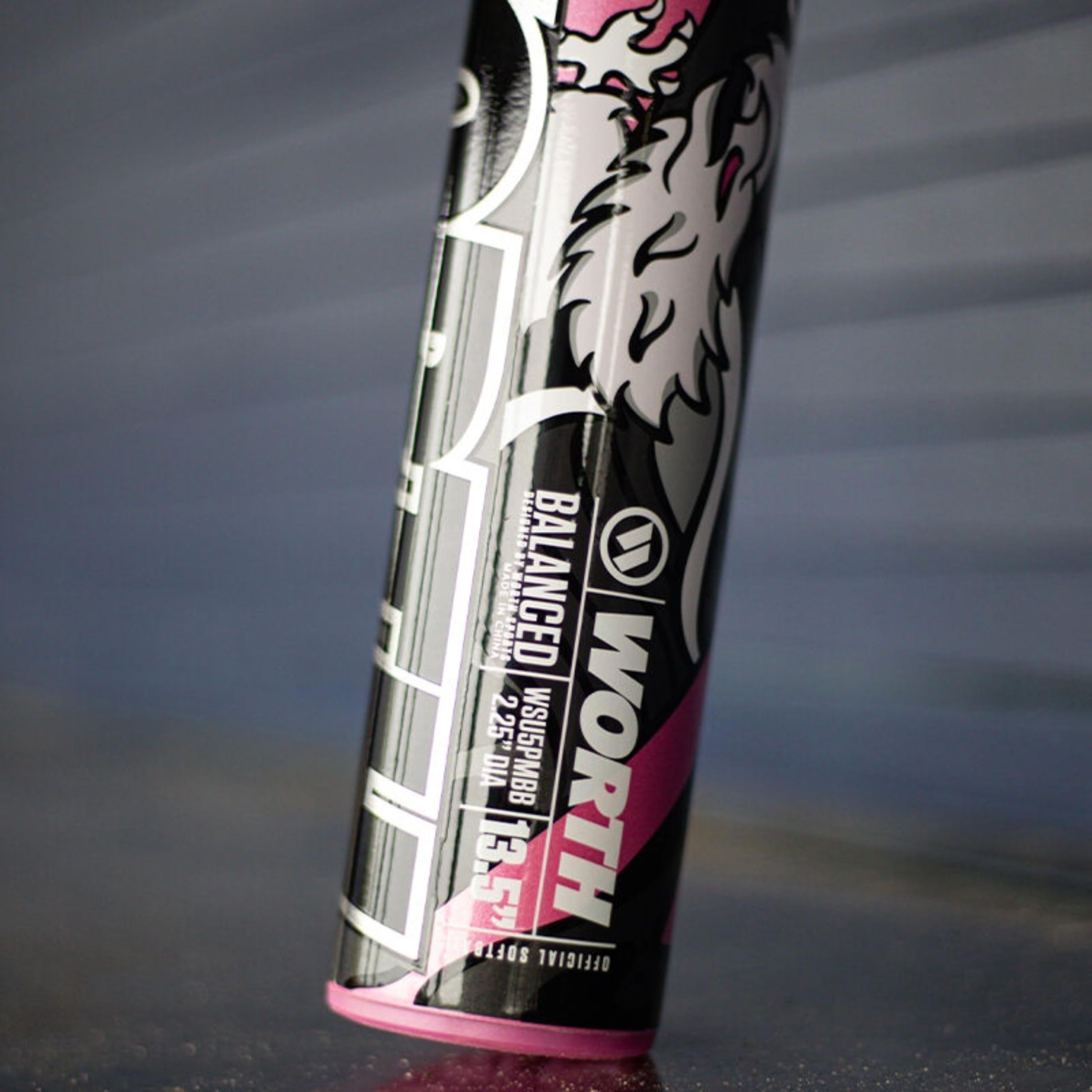 Worth | 2025 | Bedlam Slowpitch Softball Bat | USSSA | 13.5 Barrel | Balanced | 2-Piece | 26 oz