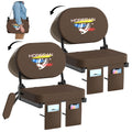 HOPERAN Stadium Seats with Back Support - Bleacher Chairs with Back and Cushion, Thick Padded Bleacher Seats Includes Folding Ro