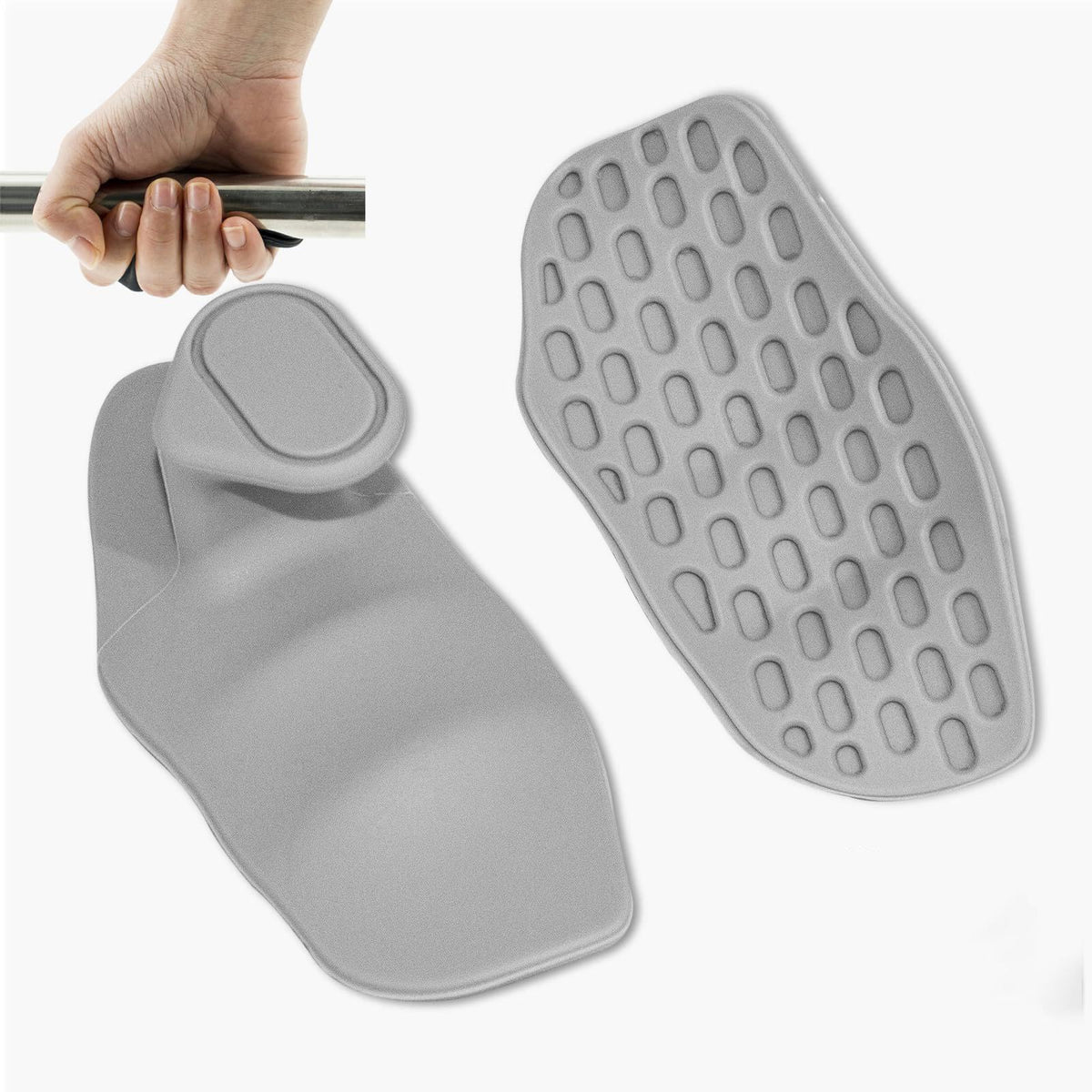 Calandis 2Pcs Weight Lifting Grips Barbell Bar Pads For Fitness Bodybuilding Deadlift Gray | Gloves Straps & Hooks | Strength Tr