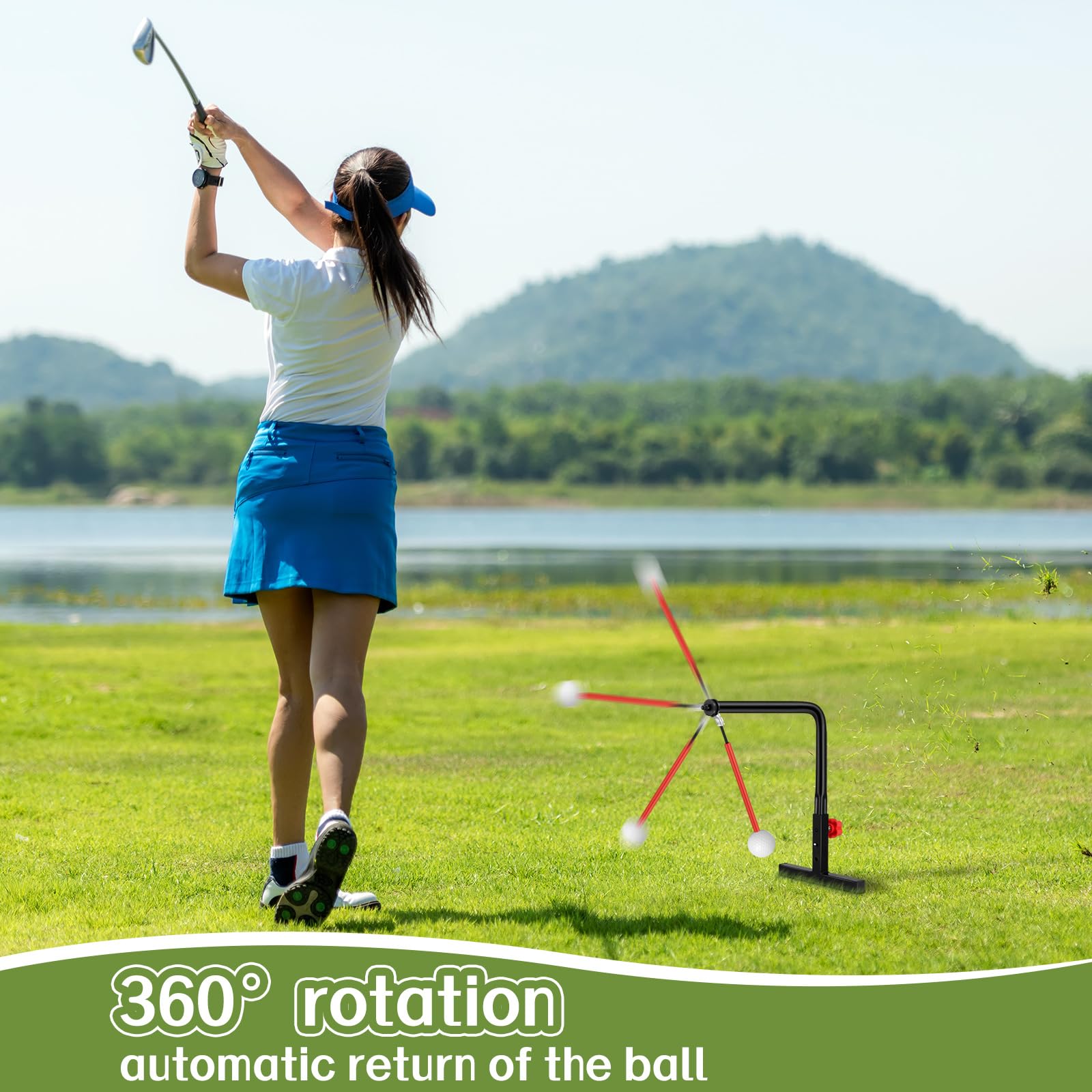 Poen Golf Swing Trainer Training Durable Iron Golf Practice Swing Groover With 3 Height Indoor Golf Practice Simulator Accessori