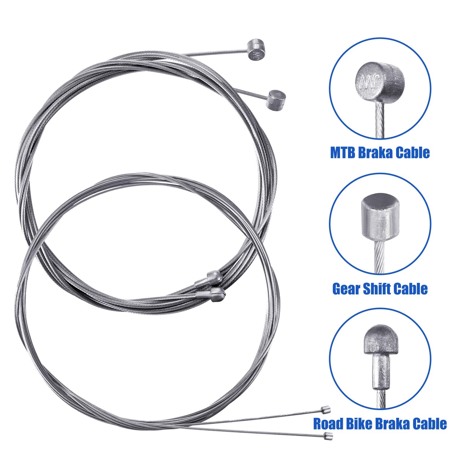 Universal Bicycle Transmission Line Bicycle Shift Derailleur Cable And Brake Cable Kit For Bicycle Mountain Road Bike Repair (Bl
