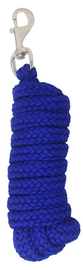 Horse 8' Soft Round Braided Blue Nylon 3/4 Lead Rope with SS Snap 605SE01RB