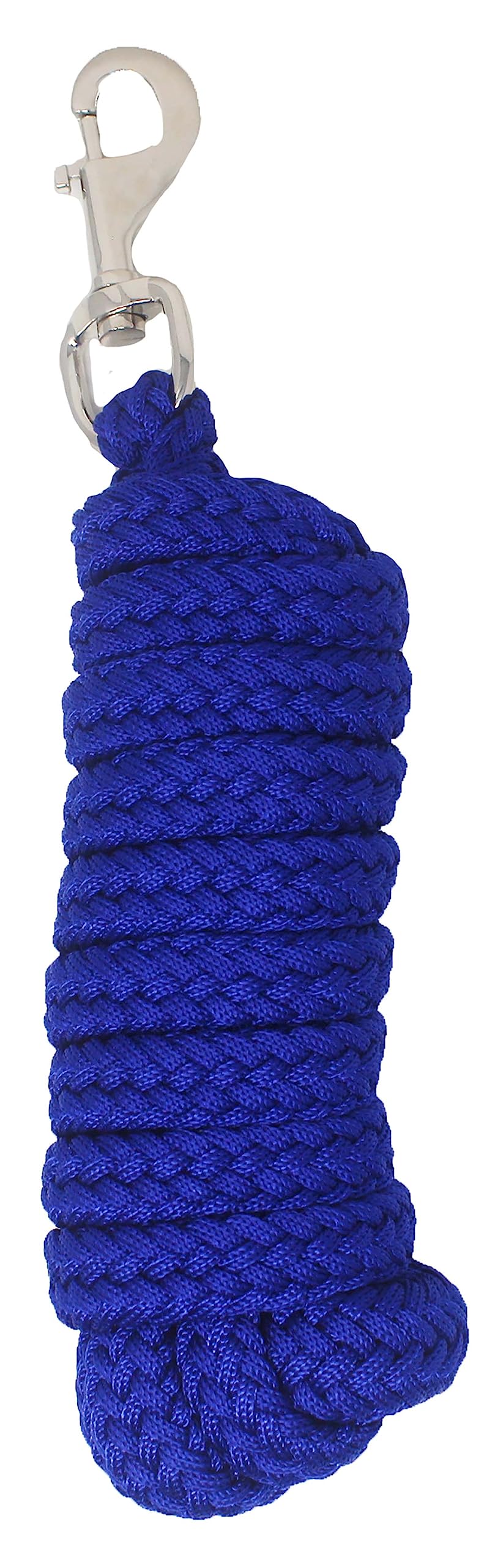 Horse 8' Soft Round Braided Blue Nylon 3/4 Lead Rope with SS Snap 605SE01RB