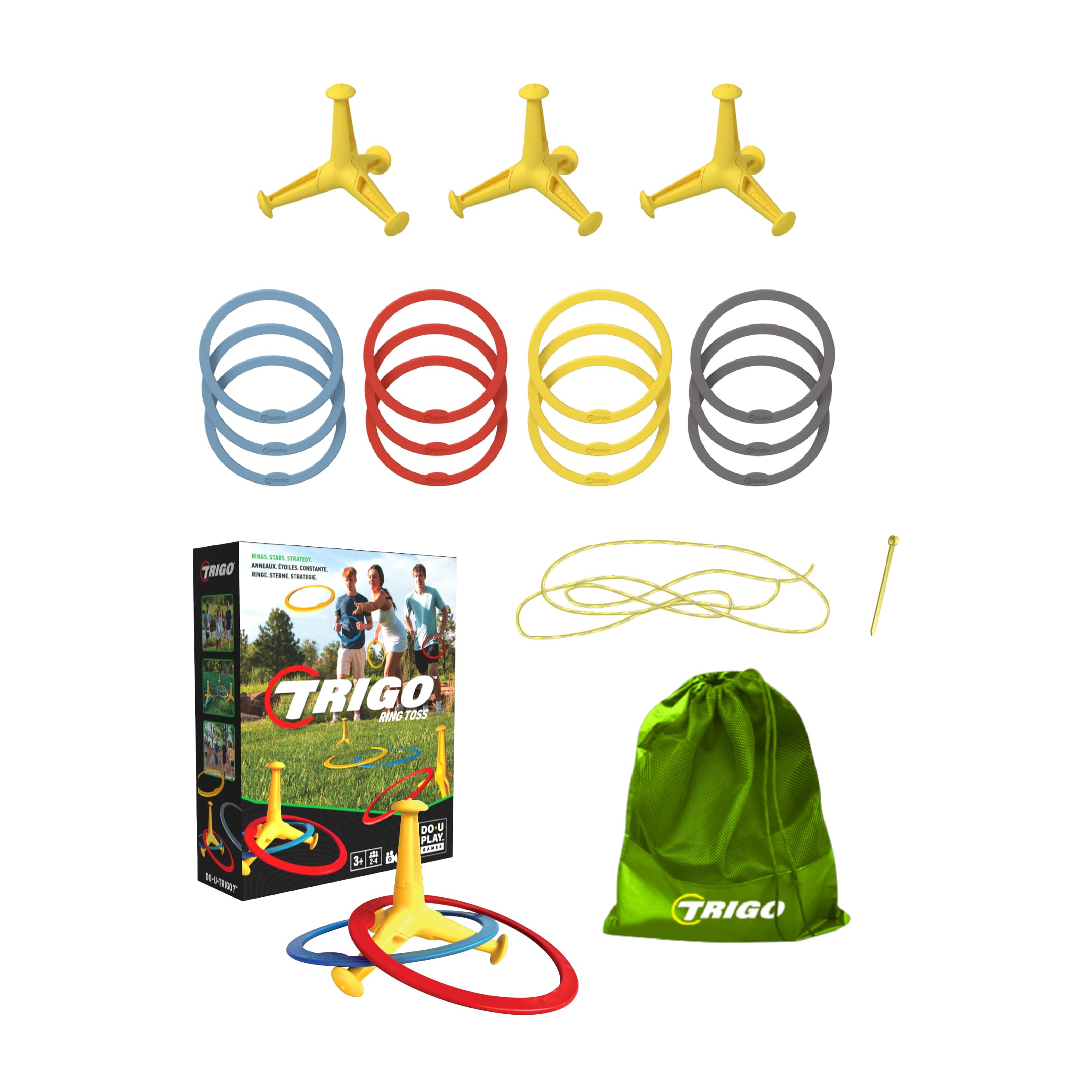 Do U Play Games Trigo Ring Toss Game For Adults, Teens, And Kids - Outdoor Yard Game With Indoor Play Too