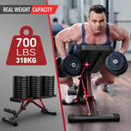 Joroto Md35 Adjustable Weight Bench 8X4X3X2 Positions- 700 Pounds Load Foldable Strength Training Benches For Full Body Workout