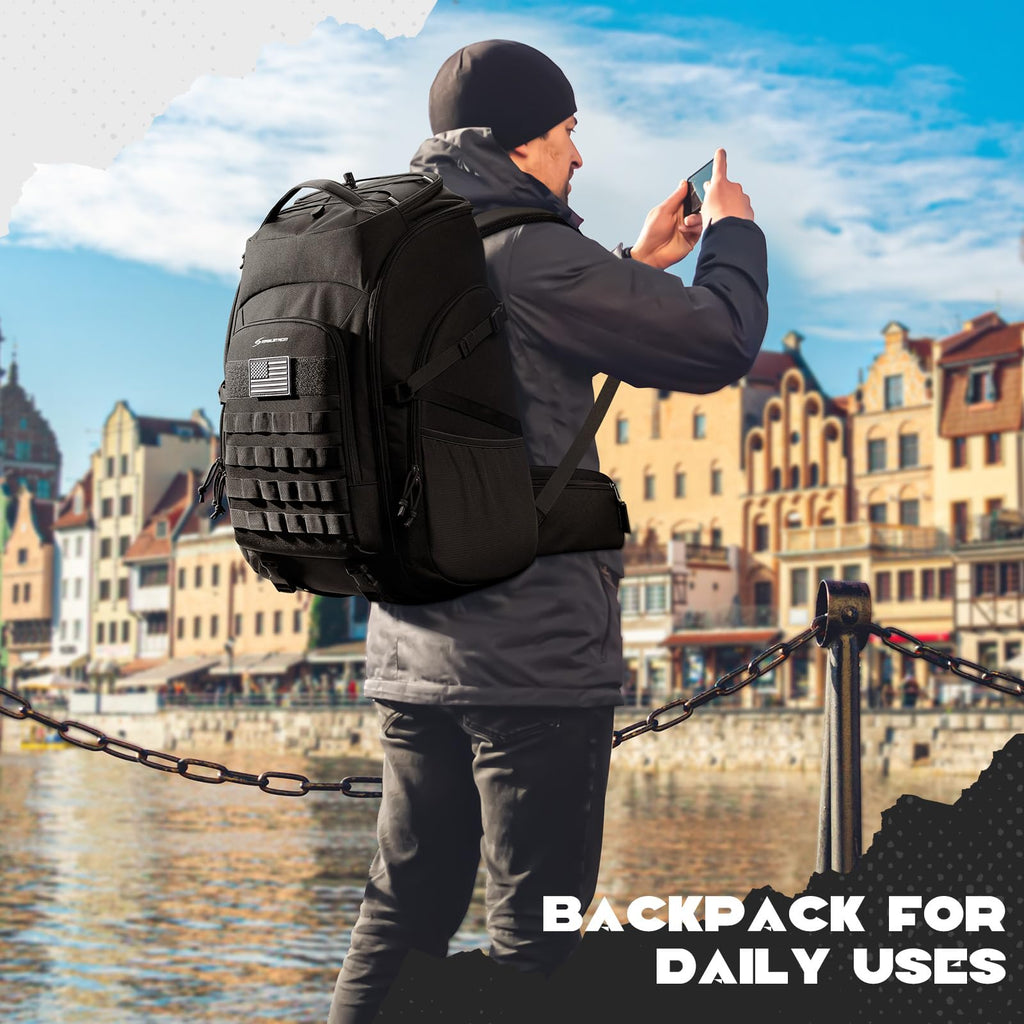 Maelstrom Tactical Backpack For Men, 40L Military Backpack,Water Resistant Assault Pack For Women, 3-Day Bug Out Bag For Hiking,