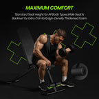 Adjustable Weight Bench for Home Gym, Foldable Workout Bench for Full Body Fitness Dumbbell Exercise, 600LBS Incline Decline Fla