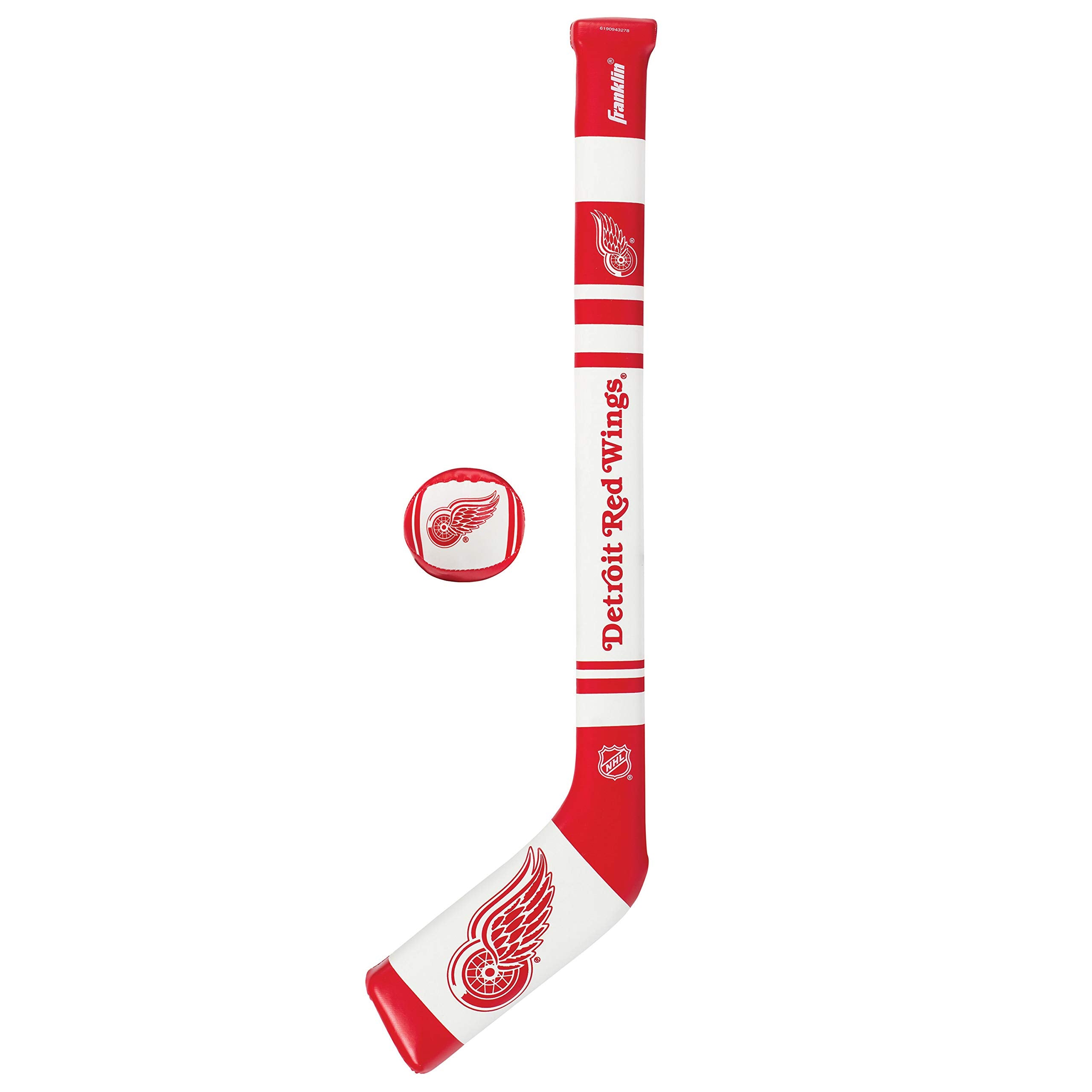 Franklin Sports Detroit Red Wings Nhl Mini Soft Hockey Stick Set - Nhl Team Soft Foam Mini Hockey Stick And Ball Set - Great Toy