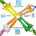 Sackorange 4 Pack Jump Rope With Wood Handles For Kids - Skipping Rope Great For Children And Students Outdoor Fun Activity, Par