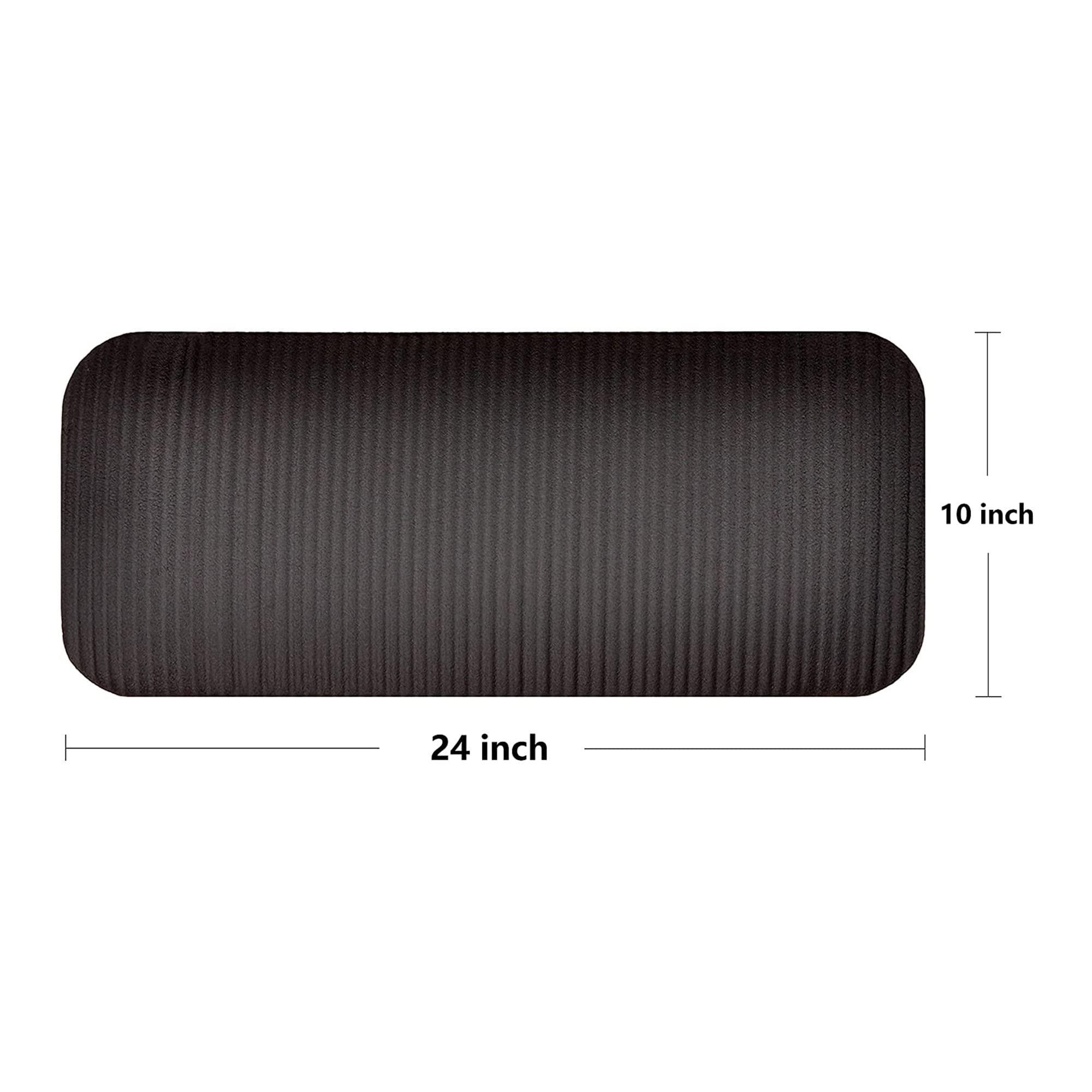 Balancefrom All Purpose 1/2-Inch Extra Thick High Density Anti-Tear Exercise Yoga Mat And Knee Pad With Carrying Strap, Black