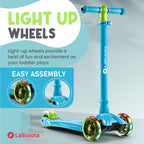Lascoota 2-in-1 Kids Scooter - Seated-to-Stand Kids Scooter with Removable Seat - Adjustable Handlebar Height & Lean-to-Steer Ba
