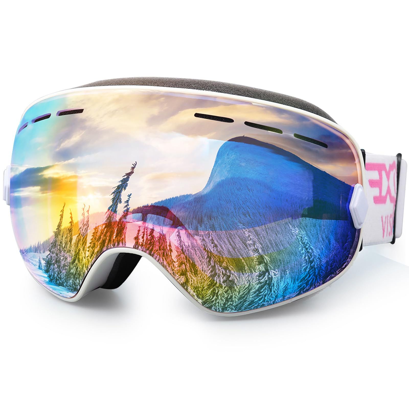 Exp Vision Ski Snowboard Goggles For Man Woman And Younth, Otg Snow Goggle Anti Fog Uv400 Protection Winter Outdoor Sports Goggl