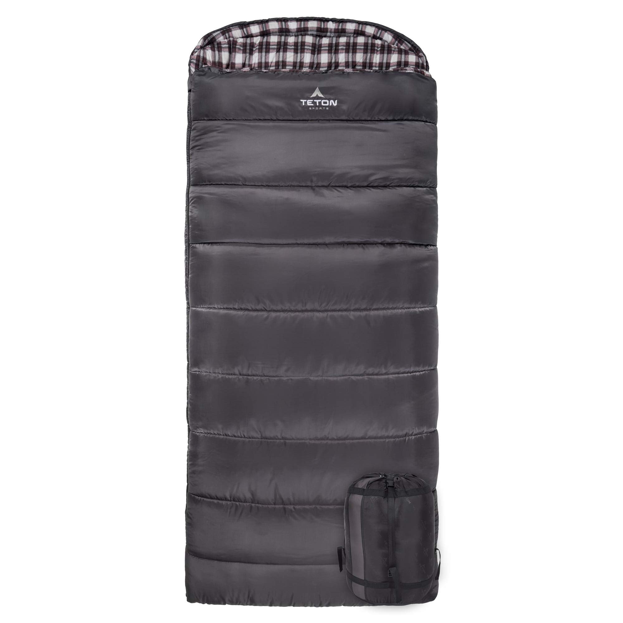 Teton Sports Fahrenheit Xxl +20F Sleeping Bag; Teton Sleeping Bag Great For Cold Weather Camping; Lightweight Sleeping Bag; Hiki