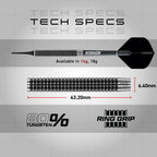 Red Dragon Pegasus Soft Tip Darts Set - 18 Gram - Black Stems And Black Flights