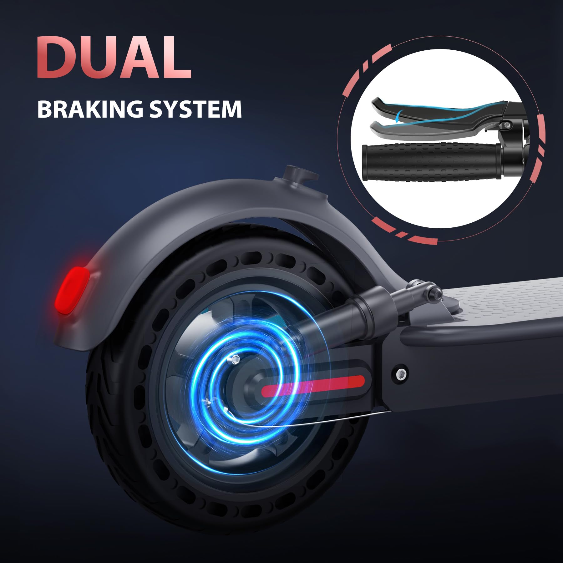 Electric Scooter for Adults, 8.5/10/14 Tires, 19/22Mph, 350W/500W Motor, 21-28 Miles Range, Folding E-Scooter with Dual Suspensi