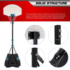 Kids Portable 5.4-7 Ft Height Adjustable Basketball Hoop Stand, 28 Inch Backboard, Basketball Goals Indoor/Outdoor