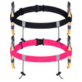 JOVITEC 2 Pieces Race Number Belt with 6 Gel Loops for Running Cycling Triathlon Marathon (Pink and Black)