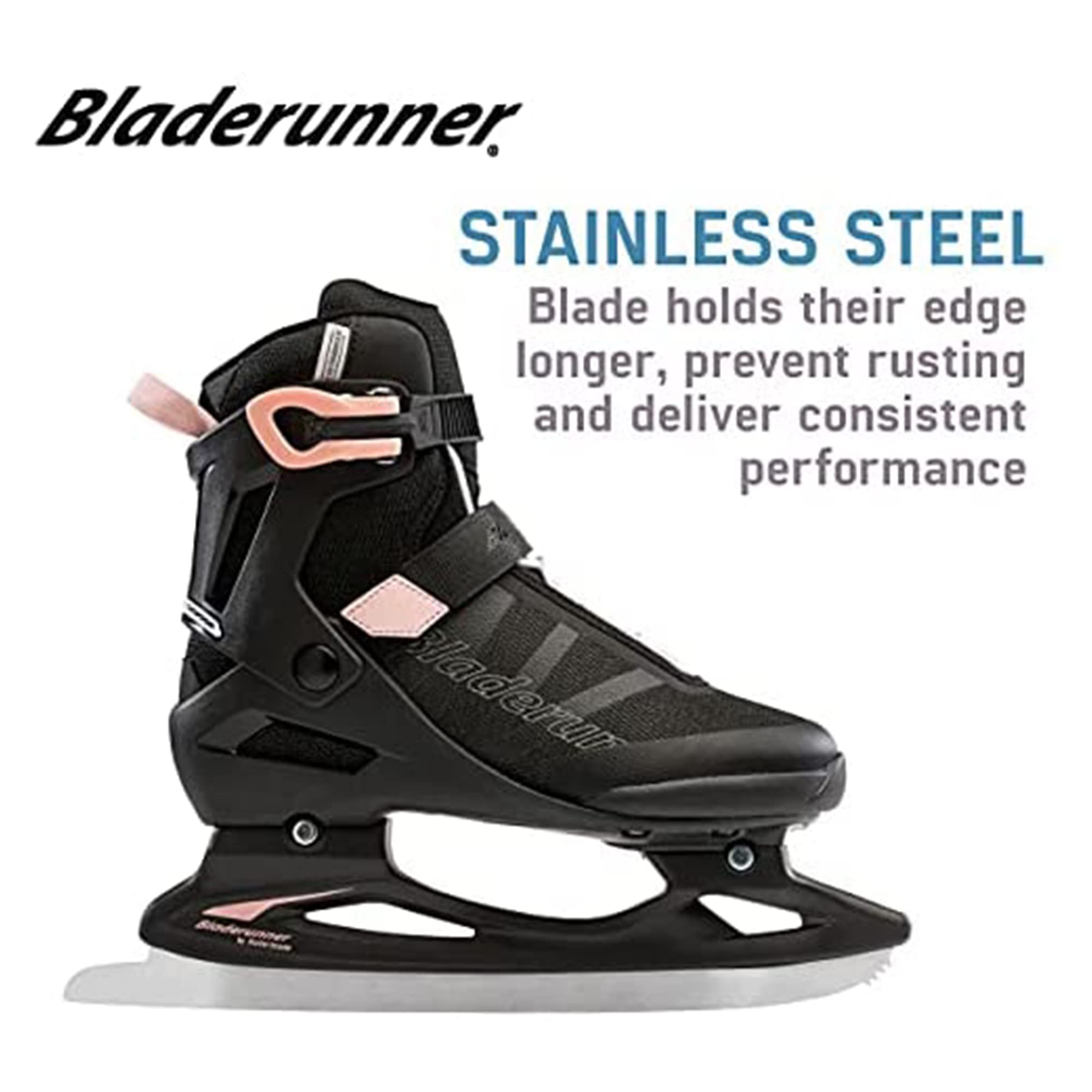 Rollerblade Bladerunner Ice Igniter Womens, Black And Rose Gold, Ice Skates