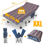 Nesdcc Oversize Xxl Camping Cot With Comfortable Mattress Extra Wide Cots For Sleeping Cot For Adults Folding Cot Camping Bed 79