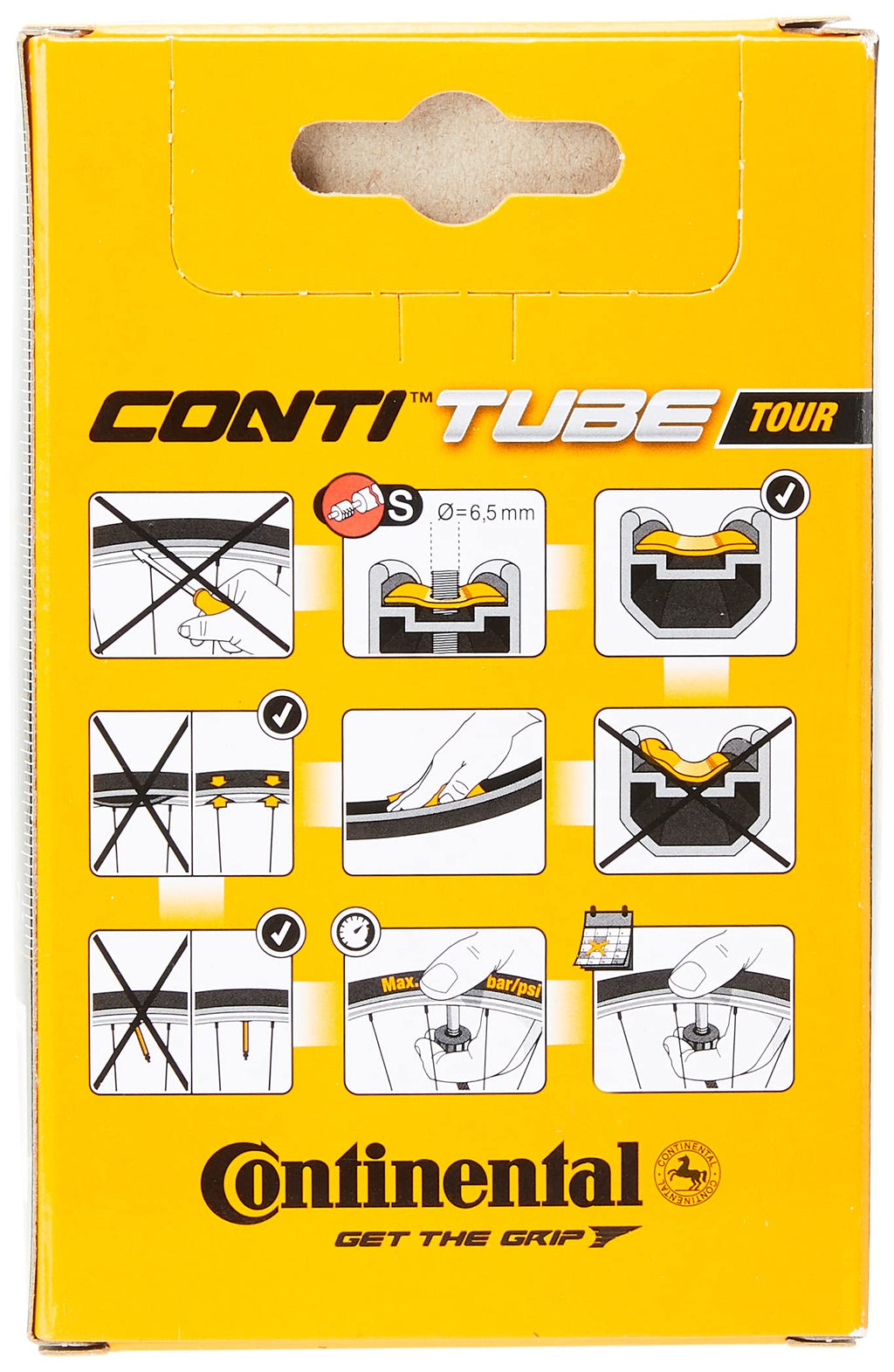 Continental 26'' Bicycle Tube, 1.25''/1.75'' 42Mm Presta Valve , Black