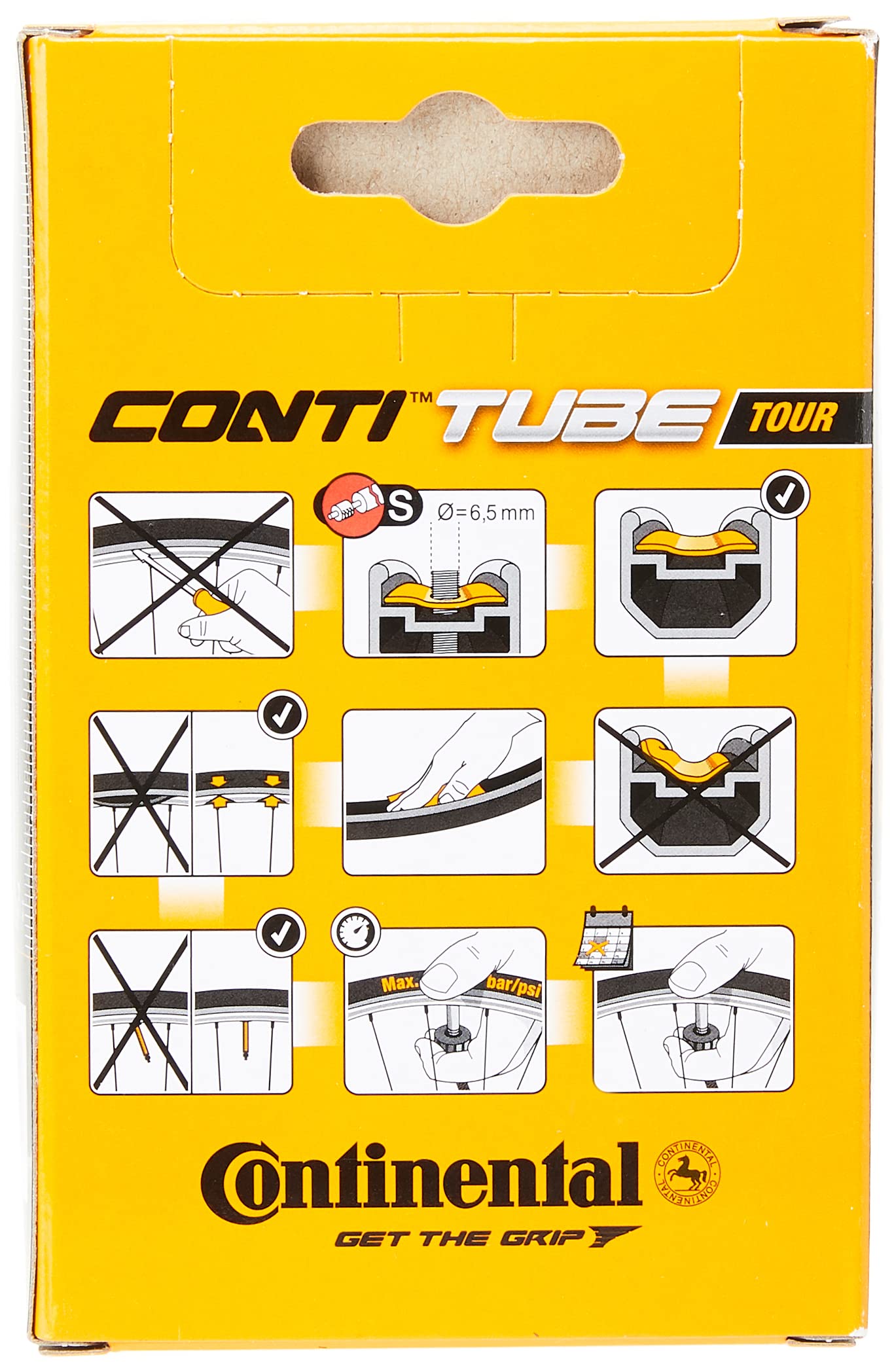 Continental 26'' Bicycle Tube, 1.25''/1.75'' 42Mm Presta Valve , Black