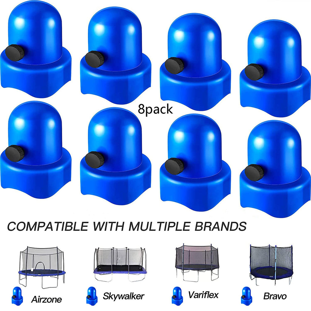 Synoratory 1.5?Iameter Trampoline Enclosure Pole Caps With Screw Thumb For Trampoline Net Hook, 8 Pieces Safety Trampoline Pole