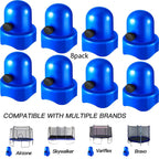 Synoratory 1.5?Iameter Trampoline Enclosure Pole Caps With Screw Thumb For Trampoline Net Hook, 8 Pieces Safety Trampoline Pole
