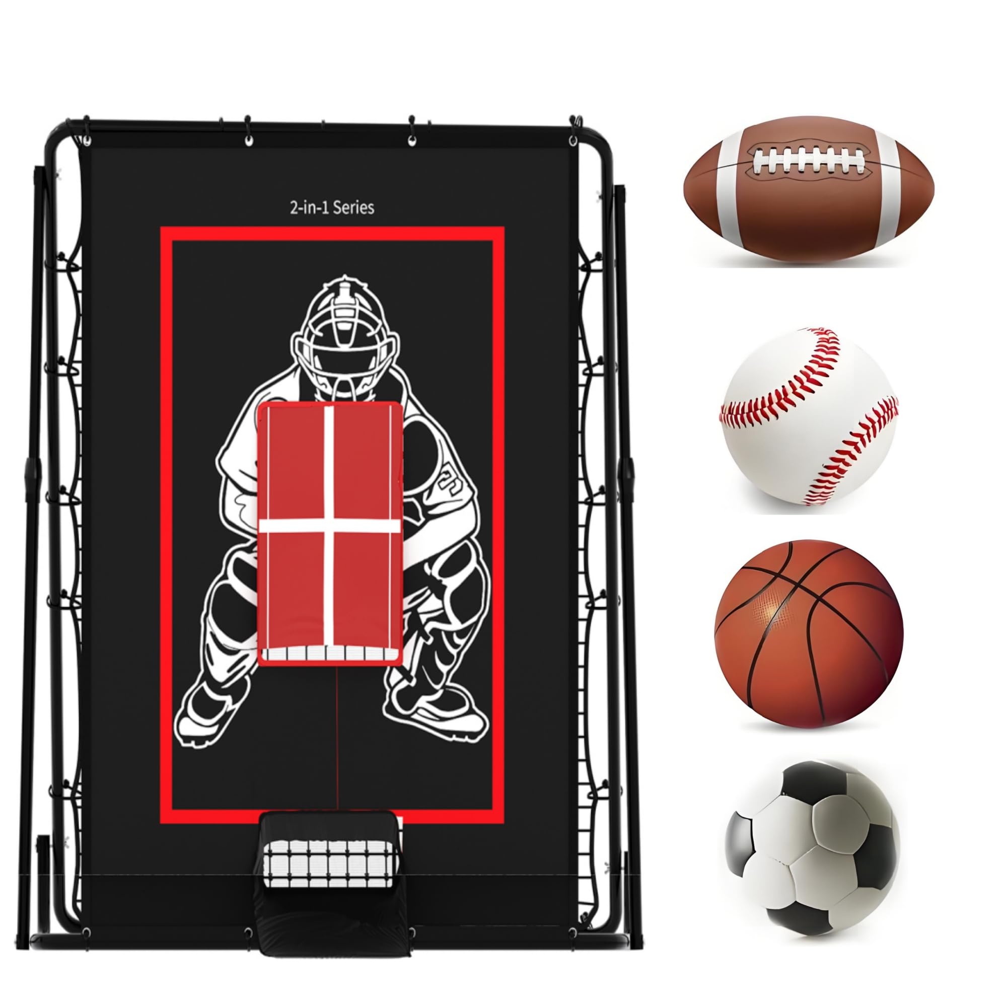 EcoSummer 2-in-1 Baseball Pitching and Rebound Net, Trainer and Return Screen for Pitching Practice