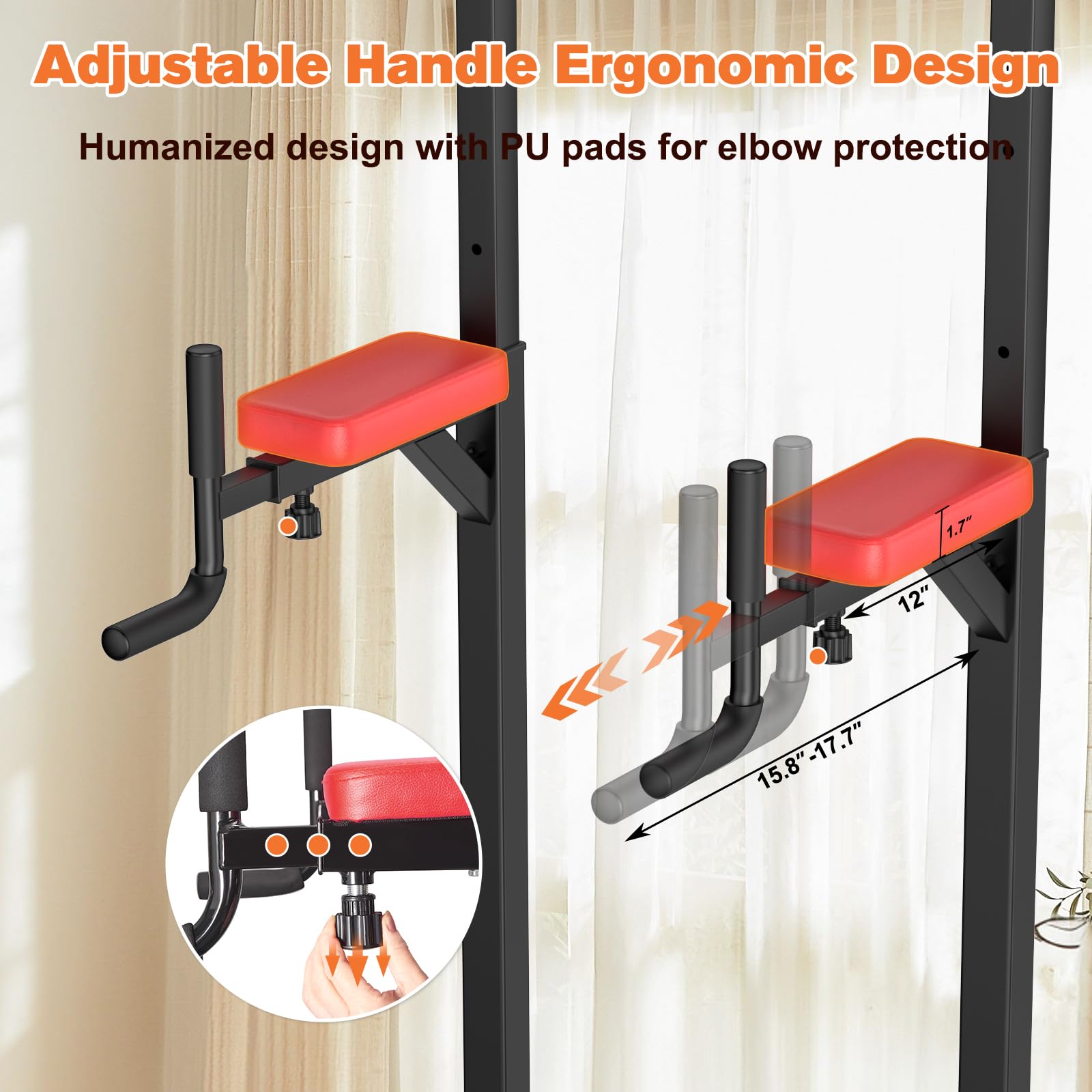Relife Rebuild Your Life Power Tower Pull Up Bar Dip Station For Home Gym Adjustable Height Strength Training Workout Equipment
