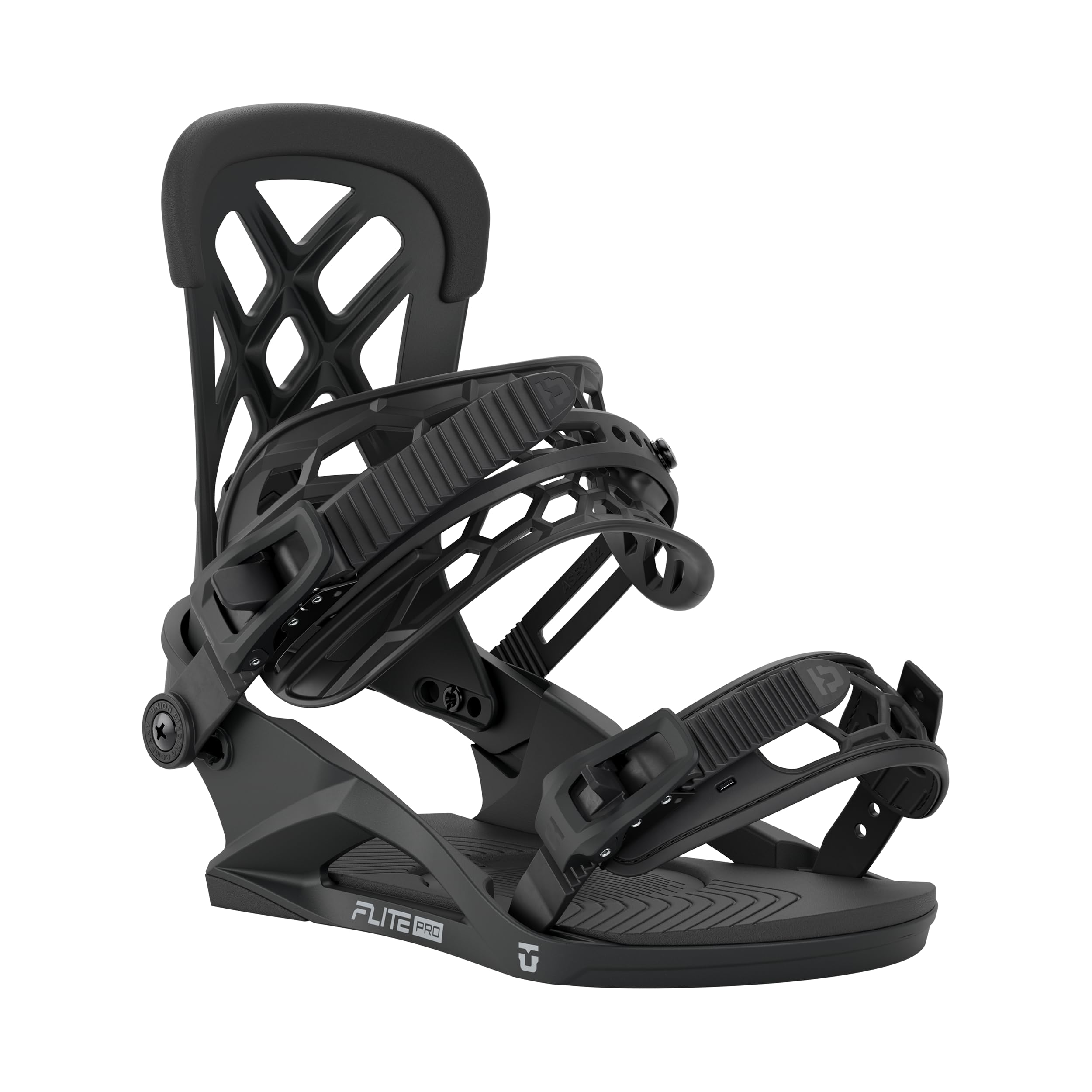 Union Flite Pro Mens Snowboard Bindings (Black, Small)