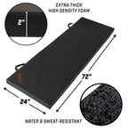 Gosports 2 Inch Thick 6 Ft X 2 Ft Tri-Fold Exercise Fitness Mat - Great For Workouts, Yoga, Stretching