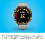 Garmin Descent Mk3I, Dive Computer And Multisport Gps Smartwatch, Air Integration, French Gray