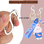 Moxweyeni 20 Pcs Zipper Clip S Carabiner Clips Small Alloy Snap Hook Anti Theft 1. 6 Inch Mini Dual Wire Gate Interlocking Keych