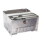Sterno Folding Stove, Compact Emergency Food Prep, Silver, 6-1/4''L X 6-3/8''W X 4-5/8''H, Fuel Not Included, 1 Pack